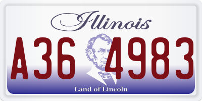 IL license plate A364983