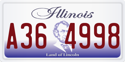 IL license plate A364998