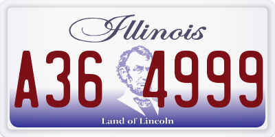 IL license plate A364999