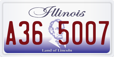 IL license plate A365007