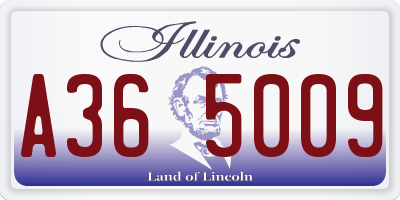 IL license plate A365009
