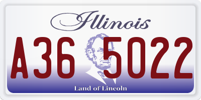 IL license plate A365022