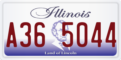 IL license plate A365044