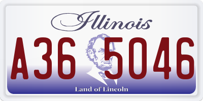 IL license plate A365046