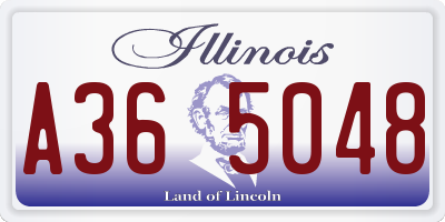 IL license plate A365048