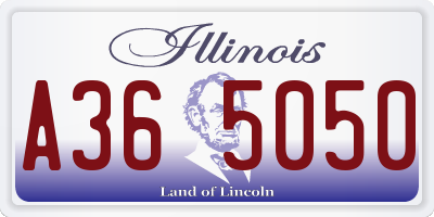 IL license plate A365050