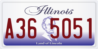 IL license plate A365051