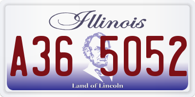 IL license plate A365052