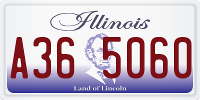 IL license plate A365060
