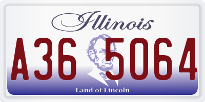 IL license plate A365064
