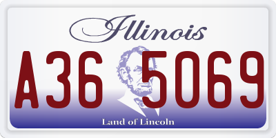 IL license plate A365069
