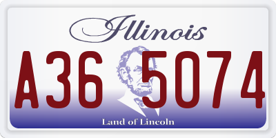 IL license plate A365074