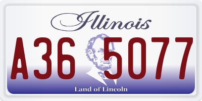 IL license plate A365077