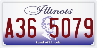IL license plate A365079