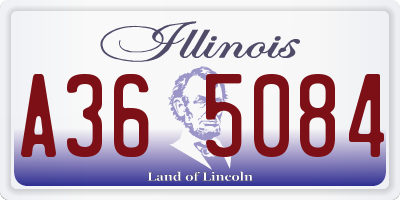 IL license plate A365084