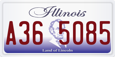 IL license plate A365085