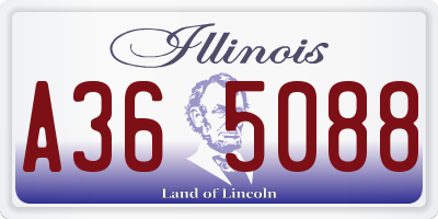 IL license plate A365088