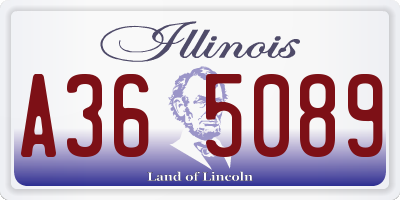 IL license plate A365089
