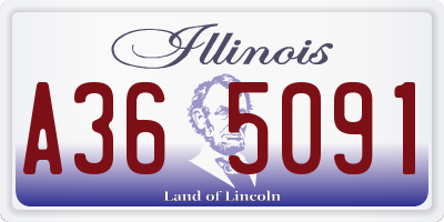 IL license plate A365091
