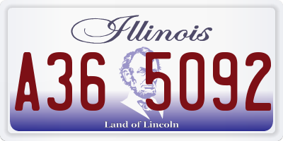 IL license plate A365092
