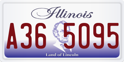 IL license plate A365095