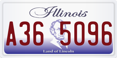 IL license plate A365096