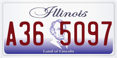 IL license plate A365097