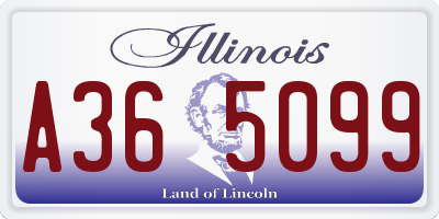 IL license plate A365099