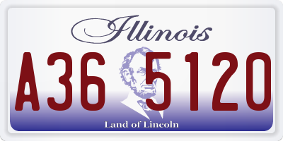 IL license plate A365120