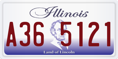 IL license plate A365121
