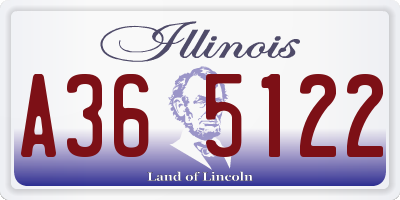 IL license plate A365122
