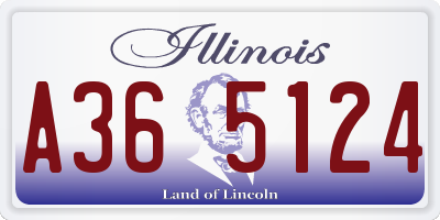 IL license plate A365124