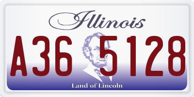 IL license plate A365128