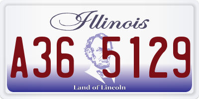 IL license plate A365129