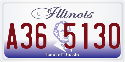 IL license plate A365130
