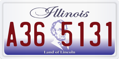 IL license plate A365131