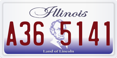 IL license plate A365141