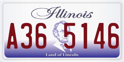 IL license plate A365146