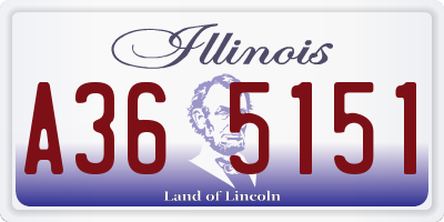 IL license plate A365151