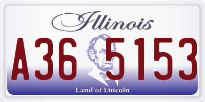 IL license plate A365153
