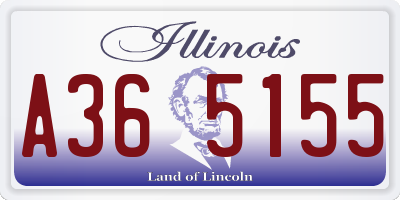 IL license plate A365155