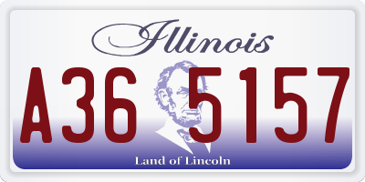IL license plate A365157