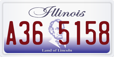 IL license plate A365158