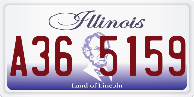 IL license plate A365159