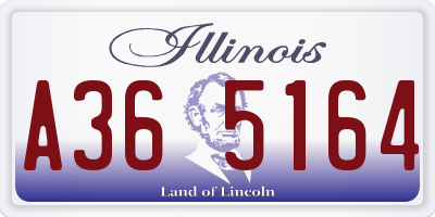 IL license plate A365164