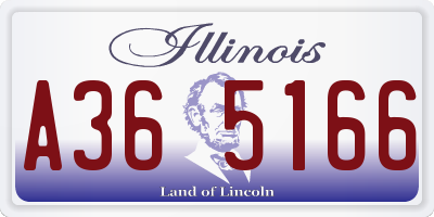 IL license plate A365166