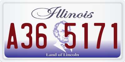 IL license plate A365171