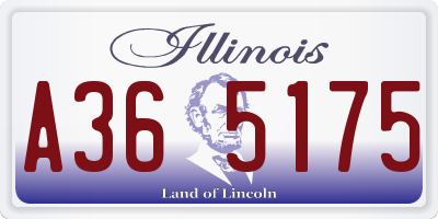 IL license plate A365175