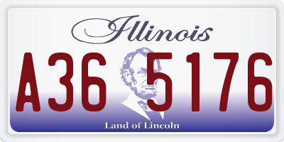 IL license plate A365176