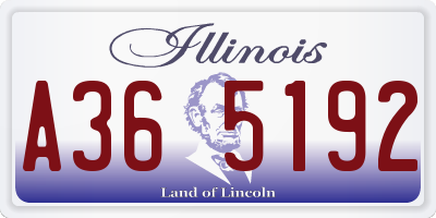 IL license plate A365192